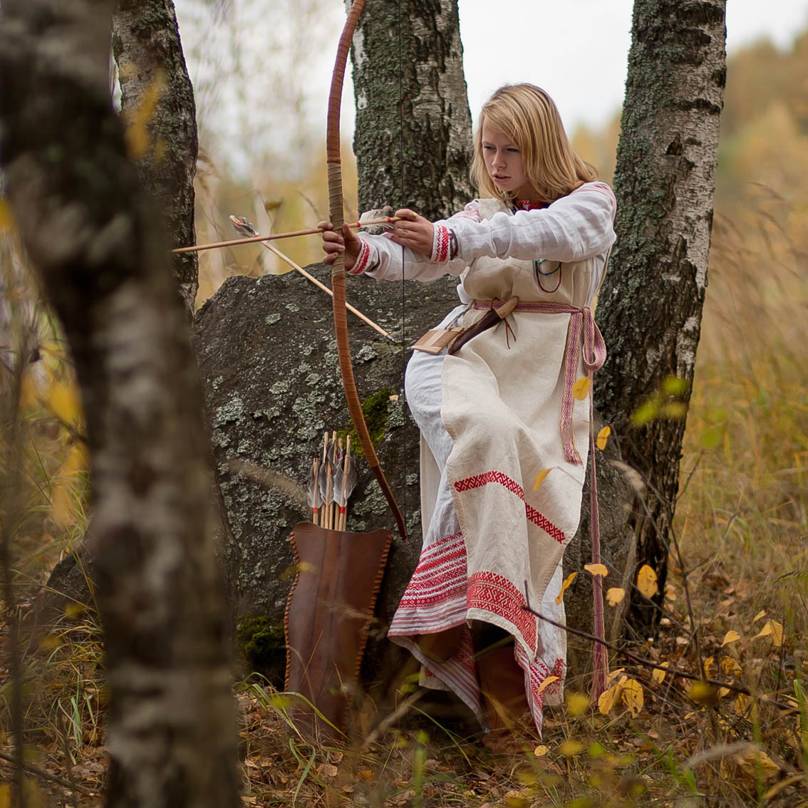 Sexy photo Girls in Slavic costumes in Shizuoka